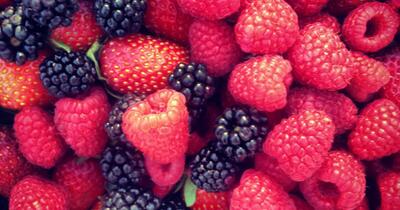 Raspberries and blackberries